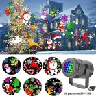 Snowflake Christmas Night Projector Light 16 Patterns Waterproof Rotating