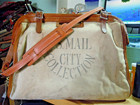 Vintage Us Postal Mail City Collection Leather Canvas With Shoulder Strap   2