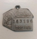 Five Rare Vintage  1939 45 46 63 And 68 Indiana Dog Tax License Tags Lot 