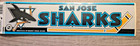 San Jose Sharks Bumper Sticker Vintage Team Logo Bumper Sticker 3 x12  Nhl