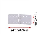 30pcs White 24x12 Remote Control Aircraft Hinges Nylon Hinge For Rc Airplane    