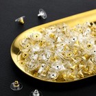 100pc Earring Backs Silver Golden Stud Secure Hook Earring Post Backings Stopper
