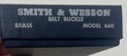 Smith   Wesson 1979 Model 660 Vintage Brass Belt Buckle Wth S  w Logo Mint N Box