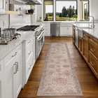 Shmily Vintage Medallion Runner Rug Traditional Carpet  2  X 5   Brown  Decomall