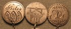 5 Piece Fancy Seated Liberty Silver Dime Love Token Pin   Old Us Coin  593