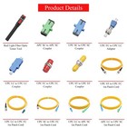 12pcs Fiber Optic Cable Test Kit  Ftth Optic Pen With 5 Patch Cords