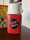 Vintage 1976 Happy Days Metal Lunchbox W matching Thermos - Aladdin Complete Set