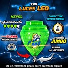 Trompo Cometa Luz Turbo Flash Steel Tip Spinning Top With Lights Mexico New