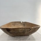 Antique Hand Carved Wooden Dough Bowl Trencher Primitive Farmhouse 19    Rustic