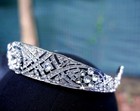 Meghan Markle Tiara Bridal Crown Birthday Wedding Gift Diadem Vintage Silver