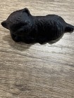 Vintage Mini Cast Iron Laying Down Kitten 2   x1 2   