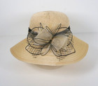 Wide Brim Hat Women s Os Kentucky Derby Wedding Church Tea Party Neutral Organza