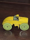 Antique German Tin Litho Penny Toy Roadster Yellow Speedster W  Driver 1920s