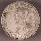 1920 Uruguay Silver 20 Centesimos
