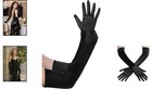 Luxury Black Satin Opera Gloves - 21 6 Inch  Classic Elegance For Any Occasion