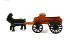 Vintage Cast Iron Goat Drawn Express Cart Toy     Antique Style Painted Wagon