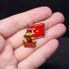 1984 Los Angeles Summer Olympics Mascot Sam The Eagle W  Turkiye Flag Brooch Pin