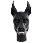 Smitizen Realistic Silicone Black Dog Animal Full Cover Mask For Halloween Cos