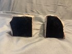 Vintage Onyx Stone Marble Bookends 2 Piece Decor Natural Brown Bookends 7   