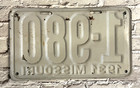 1931 Missouri License Plate 1-980