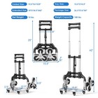 Folding Stair Climbing Cart Portable Hand Truck Utility Dolly With Wheels