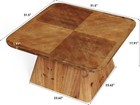 Modern Solid Wood Coffee Table  31 5  Square Accent Center Table For Living Room