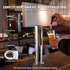 Single Faucet Draft Beer Tower Dispenser Stainless Steel Keg Beer Tower Home
