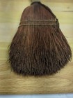 Antique Primitive Hand Whisk Broom Red Brown With Wooden Handle 8 5  Long