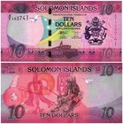 Solomon Islands 10-20 Dollars 2 Pieces Set  2017 Nd  P-33a 2-34a 2  Unc