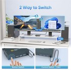 8k 60hz Displayport Kvm Switch 2 Monitors 2 Computers Usb 3 0  4k 240hz Kvm   