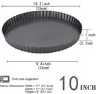 Gutsdoor Tart Pan 10 Inch With Removable Bottom Nonstick 10 Inch  Black
