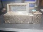 Vintage Italian 800 Silver Lipstick Holder With Mirror And Turquoise Stone 35g 