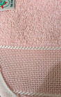 Cross Stitch Crafters Pride Baby Dribble Bibs Lot Of 3 - Pink  Yellow  Blue- New