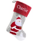 Personalized Modern Touch Grey Christmas Stocking