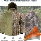 Men s Camo Hunting Suit Fleece Lined Jacket Pants Set Quiet Cold Weather Gear