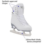 Ice Skates Jackson Ultima Js180 Ladies Softskate Figure Skates  White Fleece -10