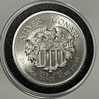 1970   s Vintage Monark Eagle Rare Coin 1 Troy Oz  999 Fine Silver Round Medal 999