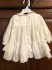 Vintage Bryan Dress Toddler 24 Month White Lace Trimmed  Full Circle Pinafore