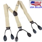 New Style Button Holes Link Men s Suspenders Adjustable Elastic Unisex Braces