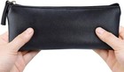 Pencil Case Pencil Pouch Black Pencil Bag Pu Leather Pen Case Small Zipper New