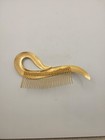Vintage Faux Gold Ladies Hair Comb Flowing Late Victorian early Art Nouveau Updo