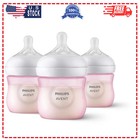 Philips Avent Natural Response Baby Bottle 4oz Pink 3pk Scy900 13
