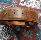 Coach Mens Genuine Leather Belt Embossed Signature C Size 36 Brown Leatherware