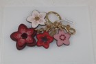 Coach Wildflowers Floral Cluster Bag Charm Keychain Flower Pink Multi Nwt 