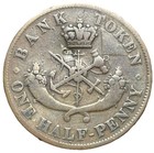 1852 Bank Of Upper Canada Half Penny Token St George Dragon Colonial Coin