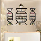 3pcs Set Black Nail Polish Wall Mount Rack Stand Metal Organizer Display Holder