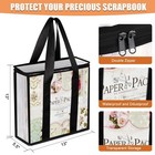 Scrapbook Paper Storage Organizer 3 Pack Clear Black Expanding Paper Folio 12   