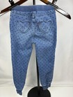 Levi s Knit Jogger Jeans Toddler 4 Regular Blue Heart Print Pull On Pants