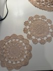 Vintage Antique Italian Lace Crochet Doilies  Lace Table Accents  Lot  8 