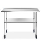 Stainless Steel 30  X 72  Nsf Kitchen Restaurant Prep Table W Backsplash Casters